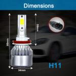 C6 Led headlight bulb 24W COB - Image 4