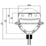 H7 Series Bi-led 3" LED headlight projector lens ( Single reflector ) - Image 3